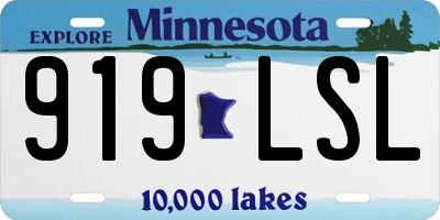 MN license plate 919LSL