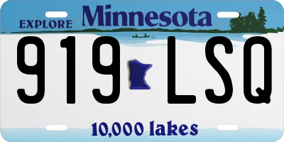 MN license plate 919LSQ