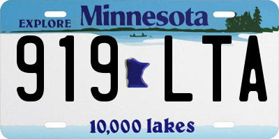 MN license plate 919LTA