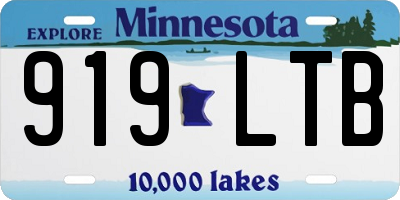 MN license plate 919LTB