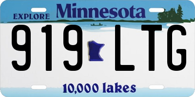 MN license plate 919LTG