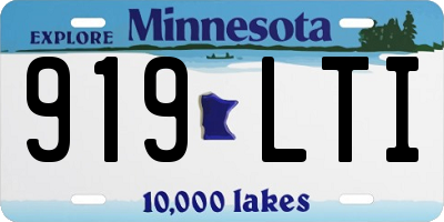 MN license plate 919LTI