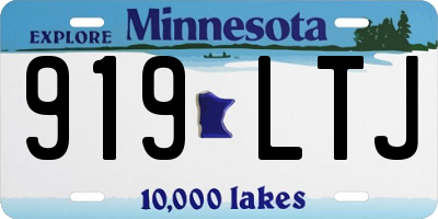 MN license plate 919LTJ