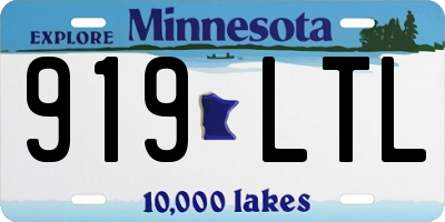 MN license plate 919LTL