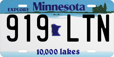 MN license plate 919LTN
