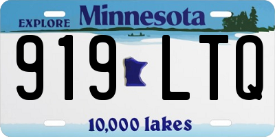 MN license plate 919LTQ