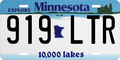 MN license plate 919LTR