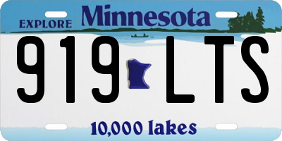 MN license plate 919LTS