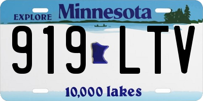MN license plate 919LTV