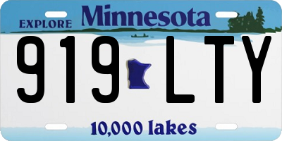 MN license plate 919LTY