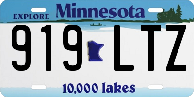 MN license plate 919LTZ