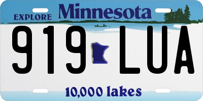 MN license plate 919LUA