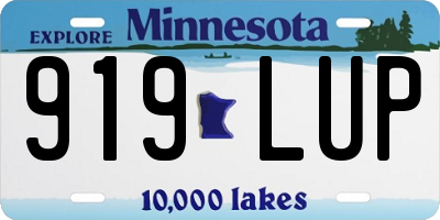 MN license plate 919LUP