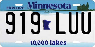 MN license plate 919LUU