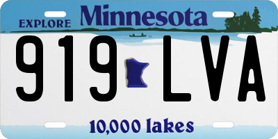 MN license plate 919LVA