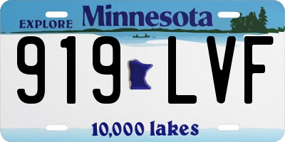 MN license plate 919LVF