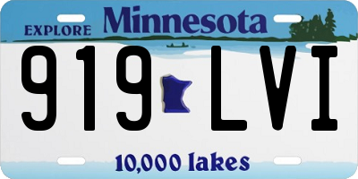 MN license plate 919LVI