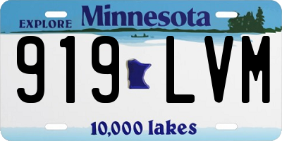 MN license plate 919LVM