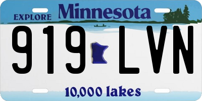 MN license plate 919LVN