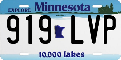 MN license plate 919LVP