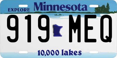 MN license plate 919MEQ