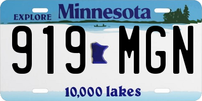 MN license plate 919MGN