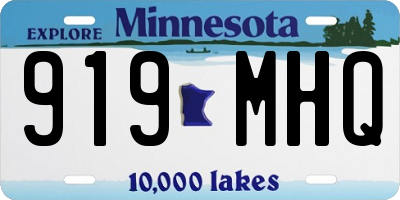 MN license plate 919MHQ