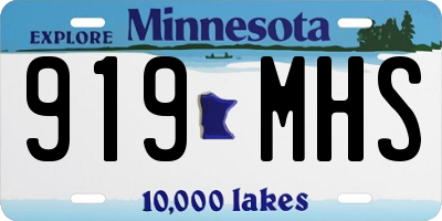 MN license plate 919MHS