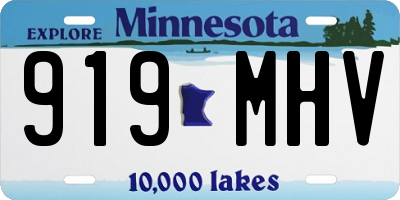 MN license plate 919MHV
