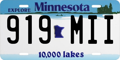 MN license plate 919MII