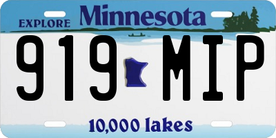 MN license plate 919MIP