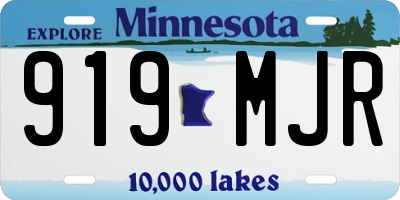 MN license plate 919MJR