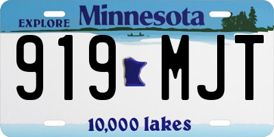 MN license plate 919MJT