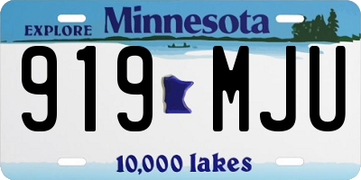 MN license plate 919MJU