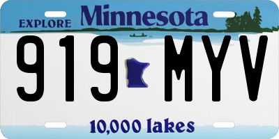 MN license plate 919MYV
