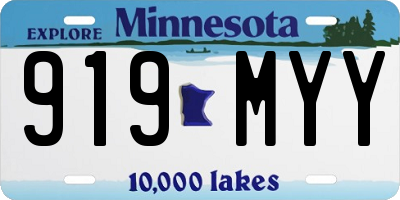 MN license plate 919MYY