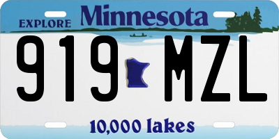 MN license plate 919MZL