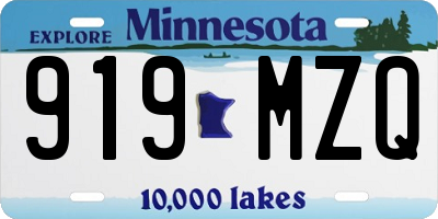 MN license plate 919MZQ