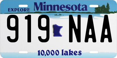 MN license plate 919NAA