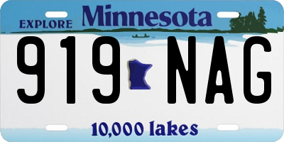 MN license plate 919NAG
