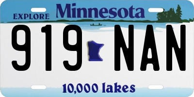 MN license plate 919NAN