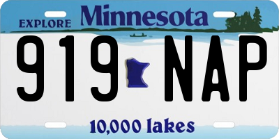 MN license plate 919NAP