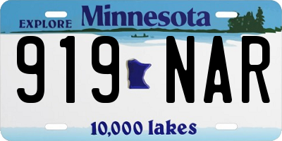 MN license plate 919NAR