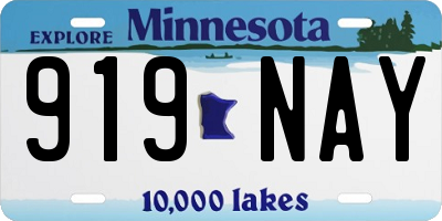 MN license plate 919NAY