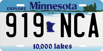 MN license plate 919NCA