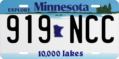 MN license plate 919NCC