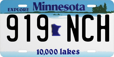 MN license plate 919NCH
