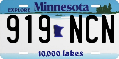 MN license plate 919NCN