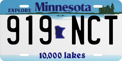 MN license plate 919NCT