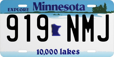 MN license plate 919NMJ